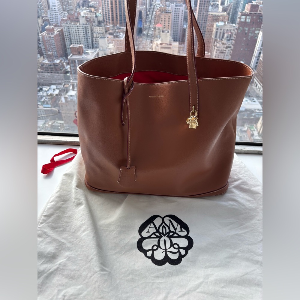 Alexander McQueen tan leather tote
